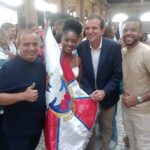 Inocentes de Belford Roxo participou da cerimônia para construção da Fábrica do Samba da Série Ouro 