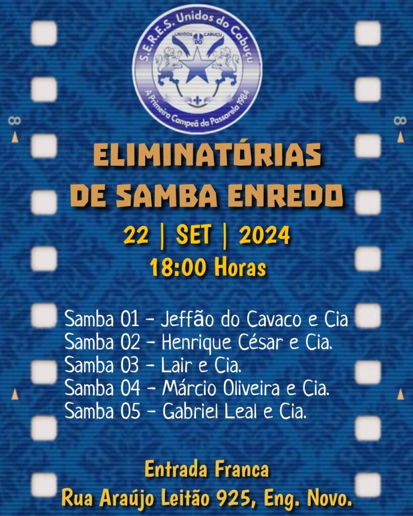 Cabuçu inicia cortes de samba e apresenta nova 2ª porta-bandeira neste domingo