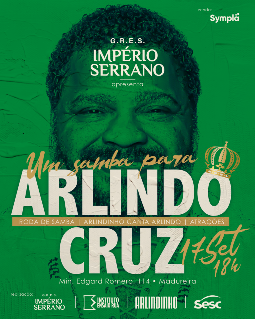 Império Serrano realiza “Um samba para Arlindo Cruz” em celebração aos 66 anos do sambista na terça (17)