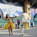 A menos de um mês para o desfile, porta-bandeira Verônica Lima intensifica preparação para brilhar na Tradição