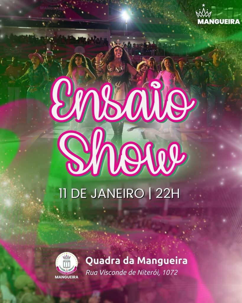 Mangueira promove Ensaio Show imperdível neste sábado no Palácio do Samba