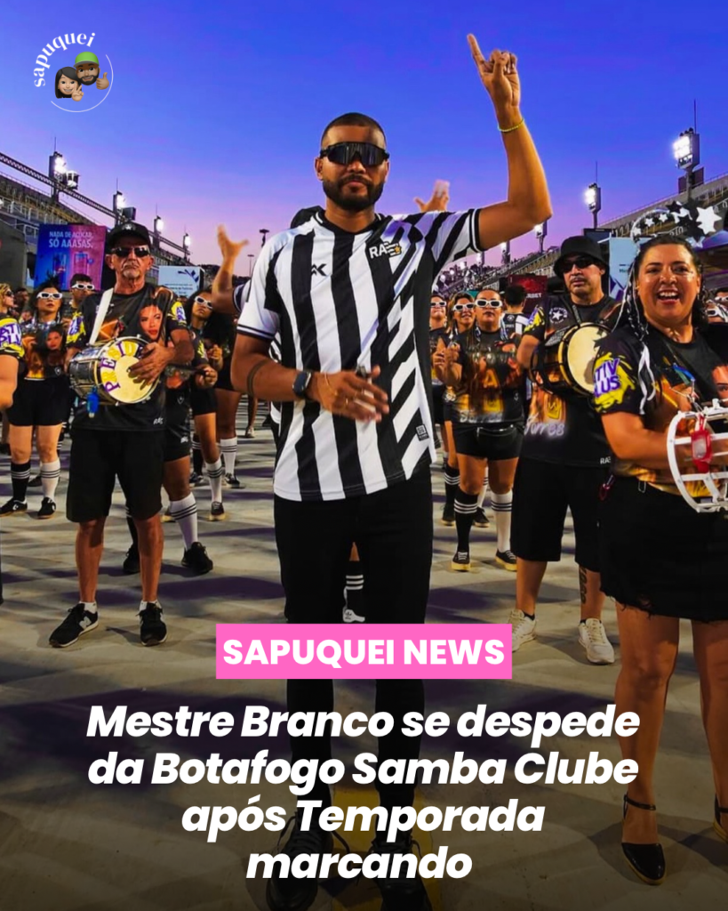 Mestre Branco se despede da Botafogo Samba Clube após temporada marcante