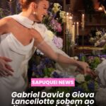 Gabriel David e Giovana Lancelote sobem ao altar em cerimônia repleta de emoção e samba