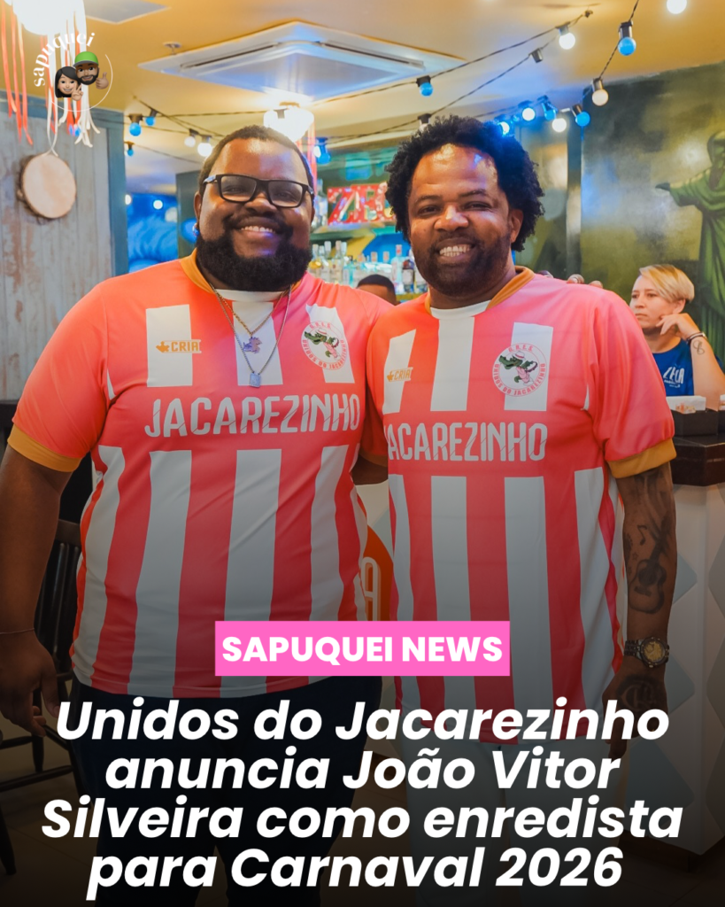 Unidos do Jacarezinho anuncia João Vitor Silveira como enredista para o Carnaval 2026