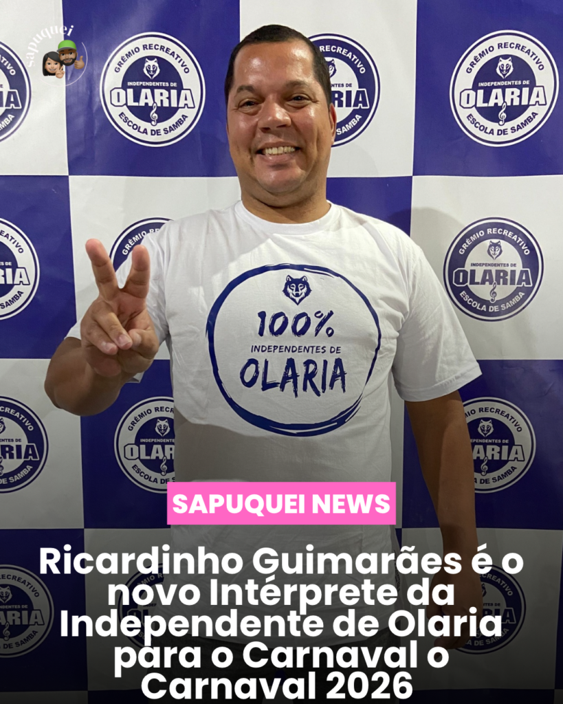 🎤 Ricardinho Guimarães é o novo intérprete oficial da Independentes de Olaria para o Carnaval 2026