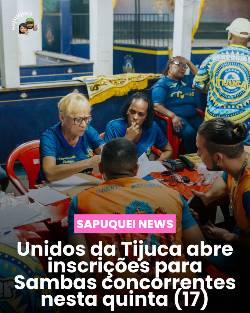 Unidos da Tijuca abre inscrições para sambas concorrentes nesta quinta-feira (17)