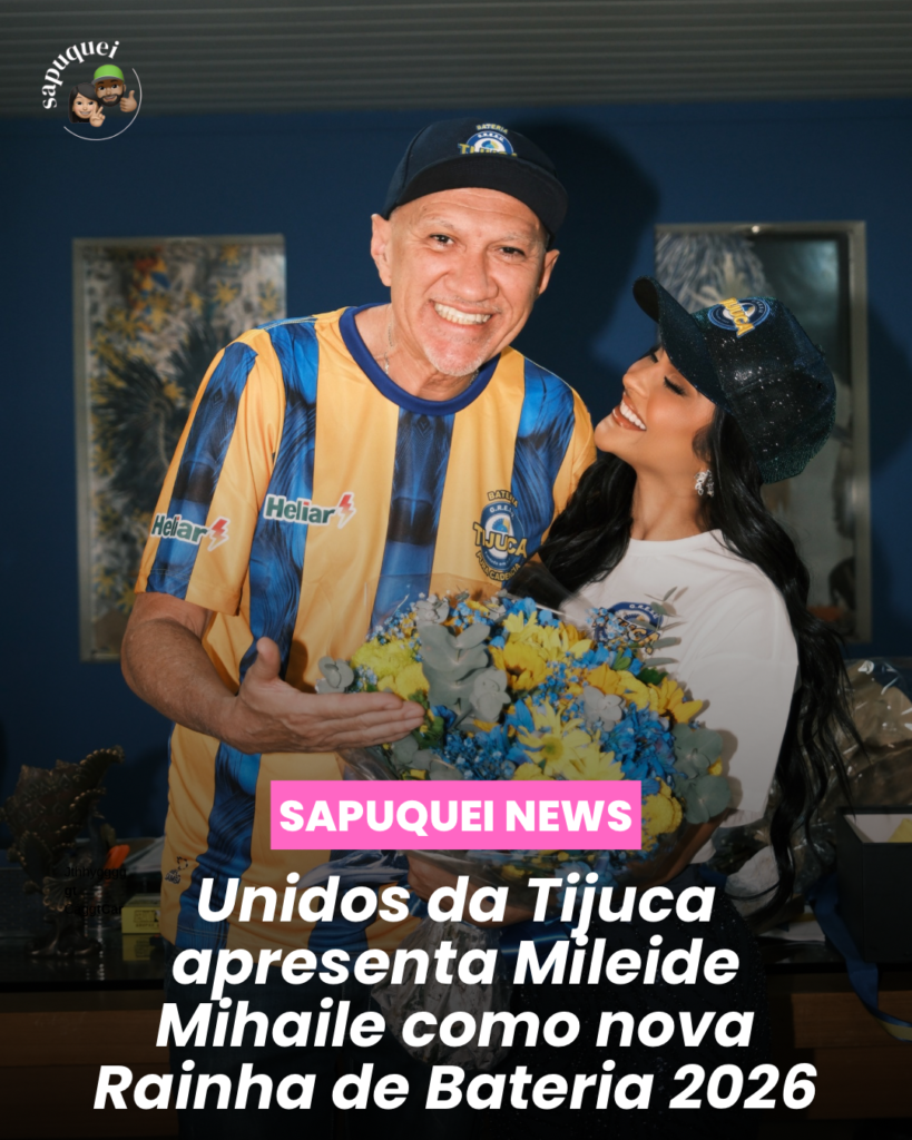 Unidos da Tijuca apresenta Mileide Mihaile como nova Rainha de Bateria para o Carnaval 2026