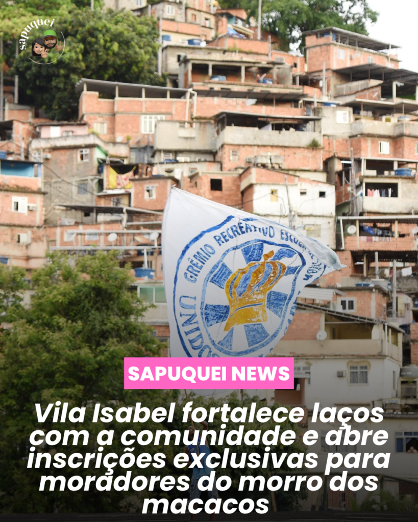 Vila Isabel fortalece laços com a comunidade e abre inscrições exclusivas para moradores do Morro dos Macacos