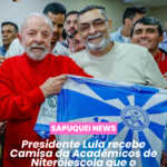 Presidente Lula recebe camisa da Acadêmicos de Niterói, escola que o homenageará no Carnaval 2026