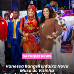 Vanessa Rangeli enfaixa nova musa da Vizinha Faladeira durante escolha do samba 2026