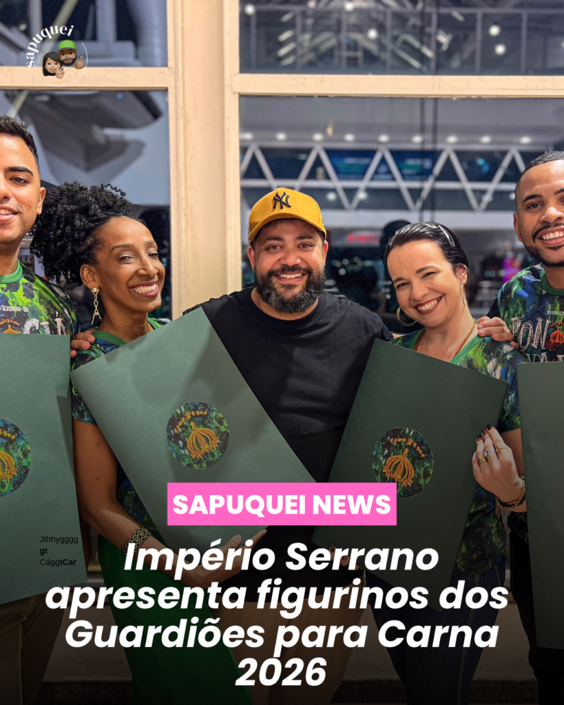 Império Serrano apresenta figurinos dos casais de mestre-sala e porta-bandeira para o Carnaval 2026