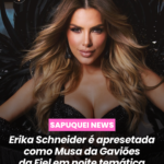 ERIKA SCHNEIDER É APRESENTADA COMO MUSA DA GAVIÕES DA FIEL EM NOITE TEMÁTICA DE HALLOWEEN