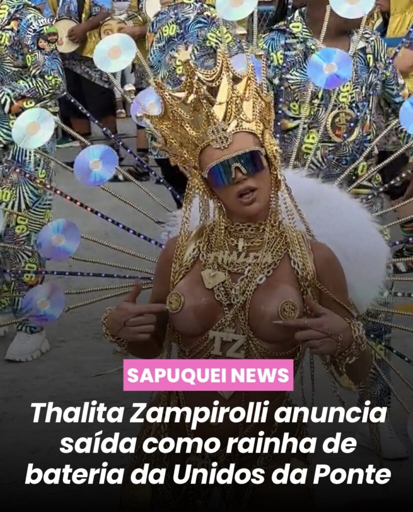 Thalita Zampirolli anuncia saída como rainha de bateria da Unidos da Ponte