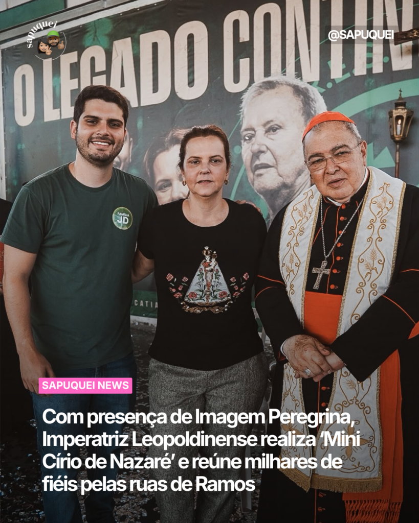 Com presença de Imagem Peregrina, Imperatriz Leopoldinense realiza ‘Mini Círio de Nazaré’ e reúne milhares de fiéis pelas ruas de Ramos