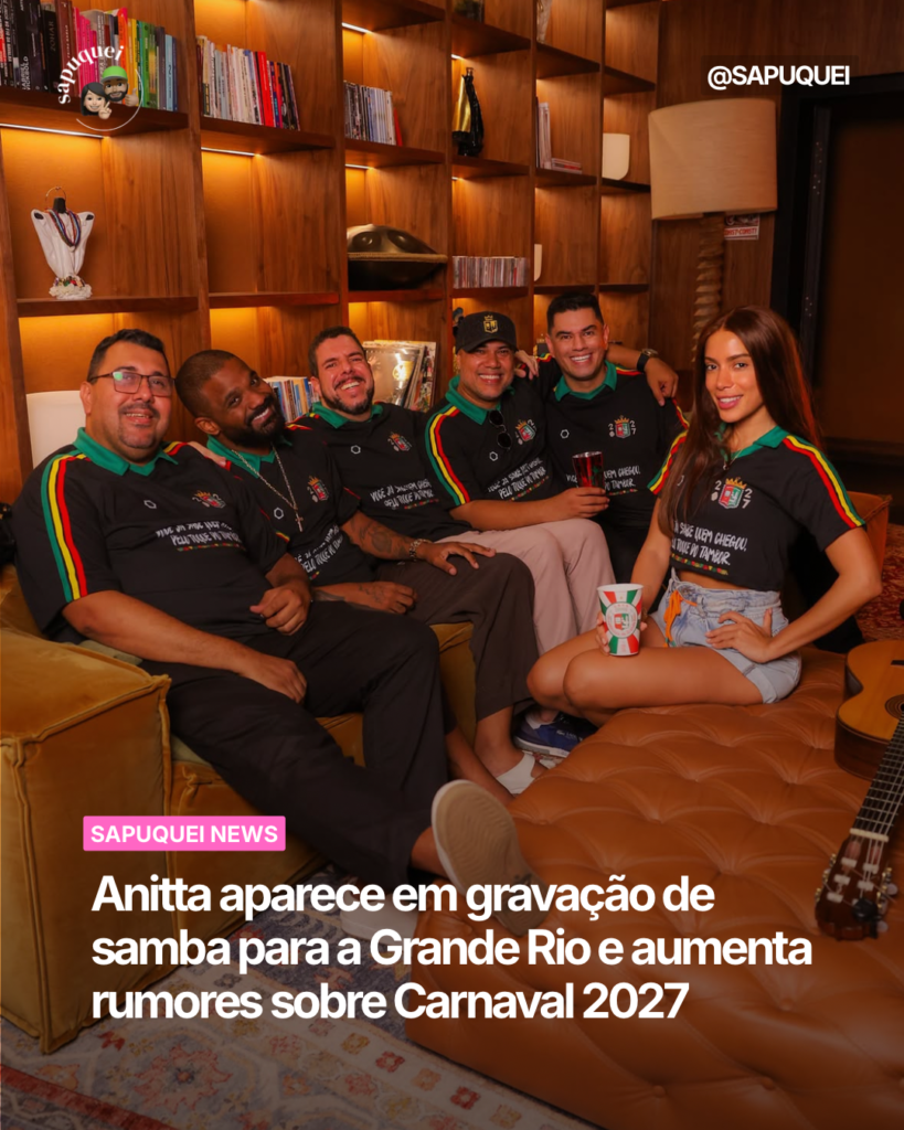 Anitta aparece em gravação de samba para a Grande Rio e aumenta rumores sobre Carnaval 2027