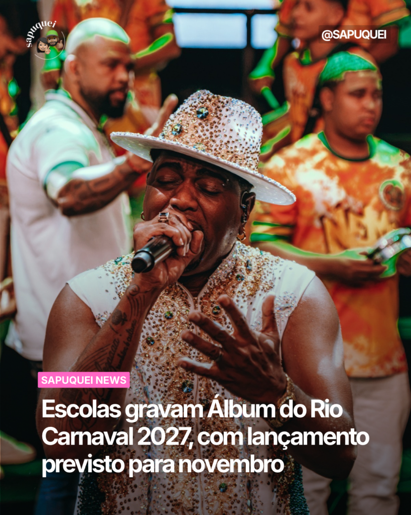 Escolas gravam álbum do Rio Carnaval 2027, com lançamento previsto para novembro