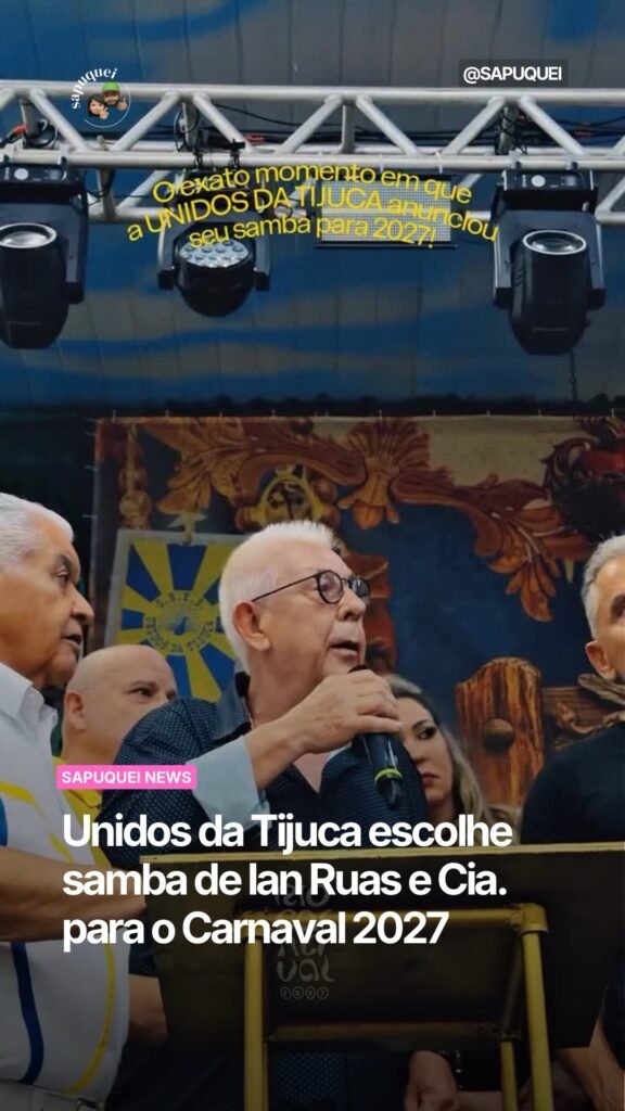Unidos da Tijuca escolhe samba de Ian Ruas e Cia. para o Carnaval 2027