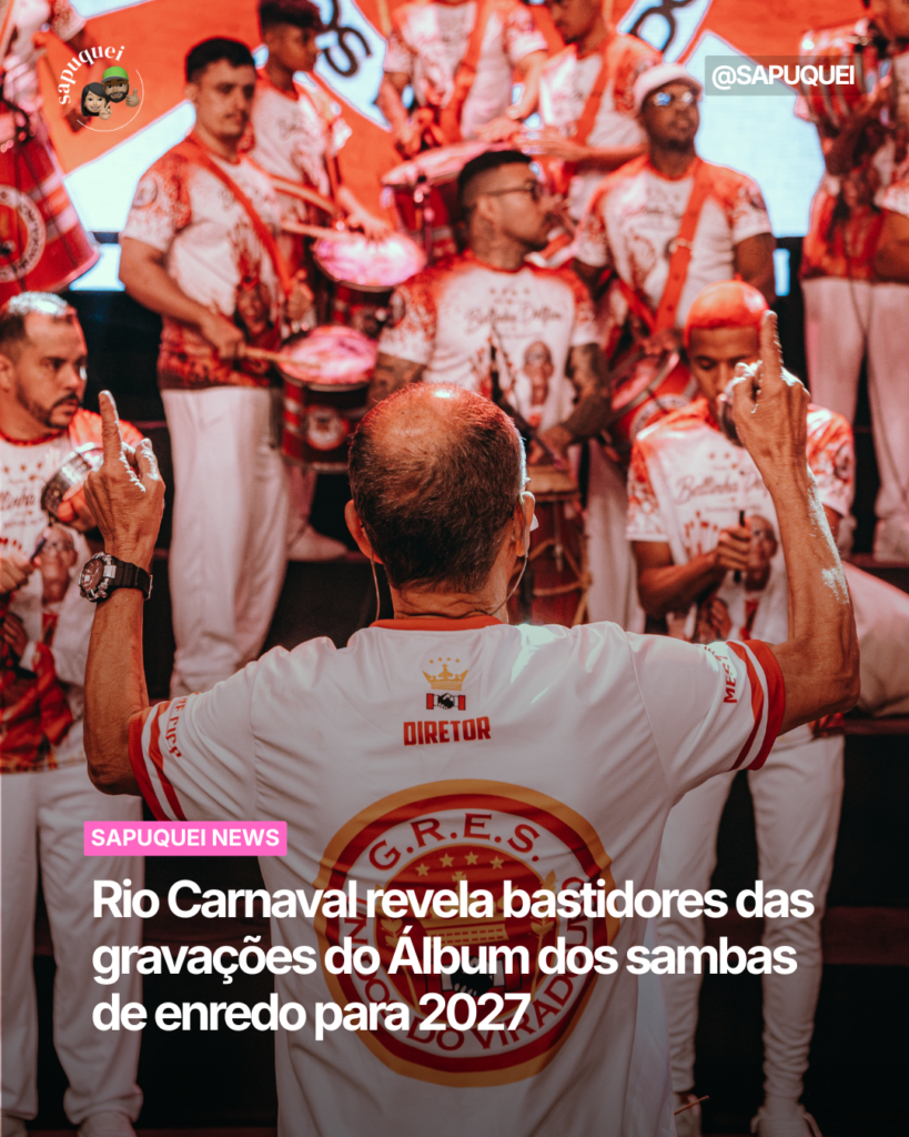 Rio Carnaval revela bastidores das gravações do álbum dos sambas de enredo para 2027